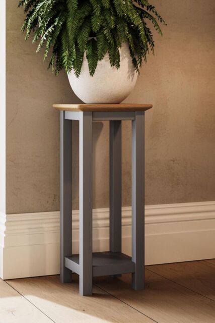 FWStyle Painted Grey Tall Side Table Ready Assembled - image 1