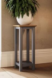 FWStyle Painted Grey Tall Side Table Ready Assembled