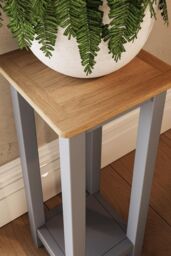 FWStyle Painted Grey Tall Side Table Ready Assembled - thumbnail 3