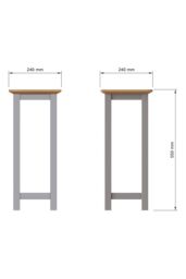 FWStyle Painted Grey Tall Side Table Ready Assembled - thumbnail 6