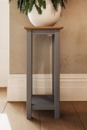 FWStyle Painted Grey Tall Side Table Ready Assembled - thumbnail 2