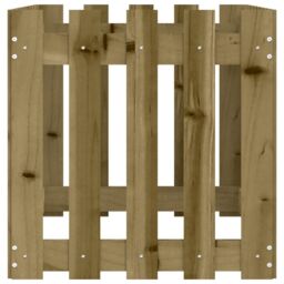 Berkfield Home Garden Raised Bed with Fence Design 100x50x50 cm Impregnated Wood Pine in Brown - Size: 100 x 50 x 50 cm - thumbnail 6