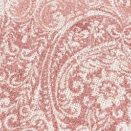 Paoletti Durelle 100% Cotton Paisley Fringed Cushion in Pale Pink - Size: 50 cm x 50 cm - thumbnail 5