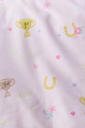 Catherine Lansfield 'Happy Horses' Fitted Sheet in Pink - Size: Double Fitted - thumbnail 2