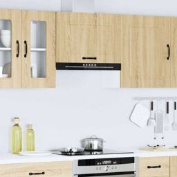 Berkfield Home Kitchen Wall Cabinet Kalmar Sonoma Oak Engineered Wood in Brown - thumbnail 4
