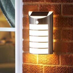 Marco Paul Solar Outdoor Security Light in Silver - thumbnail 1