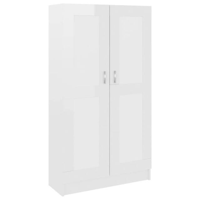 Berkfield Home Book Cabinet High Gloss White 82.5x30.5x150 cm Engineered Wood - image 1