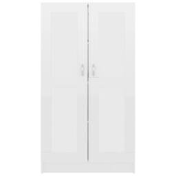 Berkfield Home Book Cabinet High Gloss White 82.5x30.5x150 cm Engineered Wood - thumbnail 6