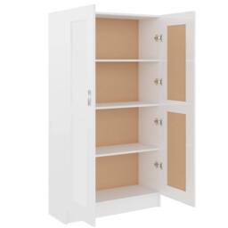 Berkfield Home Book Cabinet High Gloss White 82.5x30.5x150 cm Engineered Wood - thumbnail 5