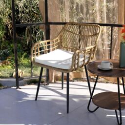 Nordlys Set of 2 Chairs with Metal Legs in Brown - thumbnail 9