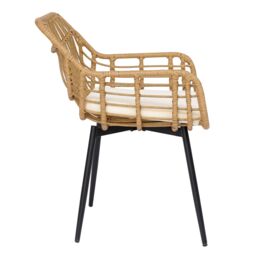 Nordlys Set of 2 Chairs with Metal Legs in Brown - thumbnail 7