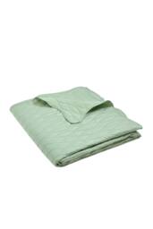 Catherine Lansfield 'Scallop Waves' Quilted Bedspread in Green - thumbnail 3