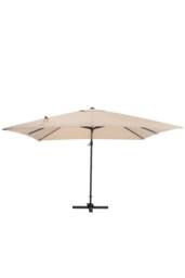 Living and Home Large Square Canopy Rotating Outdoor Cantilever Parasol with Plastic Base in Taupe - thumbnail 5