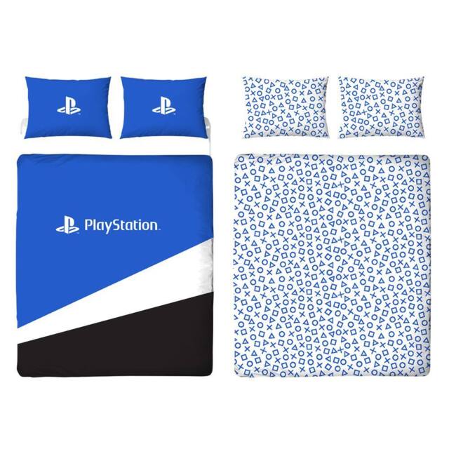 Playstation Banner Reversible Duvet Set in Blue - Size: Single - image 1