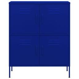 Berkfield Home Storage Cabinet Navy Blue 80x35x101.5 cm Steel in Royal - thumbnail 3