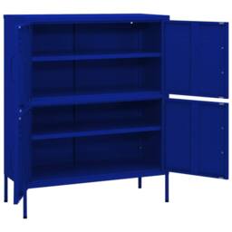Berkfield Home Storage Cabinet Navy Blue 80x35x101.5 cm Steel in Royal - thumbnail 6