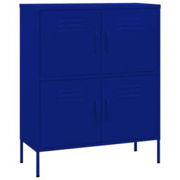 Berkfield Home Storage Cabinet Navy Blue 80x35x101.5 cm Steel in Royal - thumbnail 2