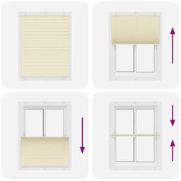 Berkfield Home Pleated Blind Cream 110x150 cm Fabric Width 109.4 cm Polyester - thumbnail 5