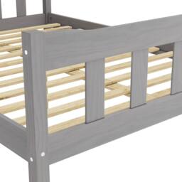 Wyld Haus Grey Washed Pine 3ft Single Bed - Panelled Headboard & Footboard - thumbnail 5