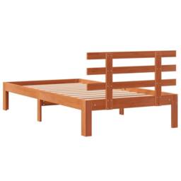 Berkfield Home Beautiful Bed Frame with Headboard Wax Brown 75x190 cm Small Sing - Size: Small Single - thumbnail 6