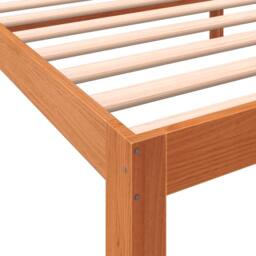 Berkfield Home Beautiful Bed Frame with Headboard Wax Brown 75x190 cm Small Sing - Size: Small Single - thumbnail 7