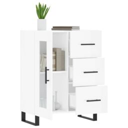 Berkfield Home Sideboard High Gloss White 69.5x34x90 cm Engineered Wood - thumbnail 4
