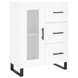 Berkfield Home Sideboard High Gloss White 69.5x34x90 cm Engineered Wood - thumbnail 2