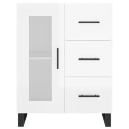 Berkfield Home Sideboard High Gloss White 69.5x34x90 cm Engineered Wood - thumbnail 5
