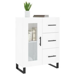 Berkfield Home Sideboard High Gloss White 69.5x34x90 cm Engineered Wood - thumbnail 3