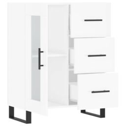 Berkfield Home Sideboard High Gloss White 69.5x34x90 cm Engineered Wood - thumbnail 6