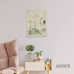 "Artery8 New Zealand Perennial Wild Flowers Featon Canvas Wall Art Print in Beige - Size: W18"" x H24""" - thumbnail 3