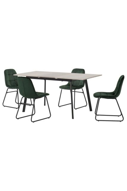 Seconique Avery Extending Dining Set with Lukas Chairs in Green - image 1