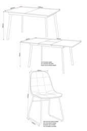 Seconique Avery Extending Dining Set with Lukas Chairs in Green - thumbnail 6