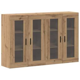 Berkfield Home Wall Mounted Cabinets 2 pcs Artisan Oak 69.5x34x90 cm Engineered Wood in Brown - thumbnail 1