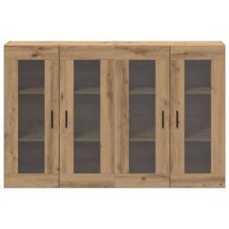 Berkfield Home Wall Mounted Cabinets 2 pcs Artisan Oak 69.5x34x90 cm Engineered Wood in Brown - thumbnail 6