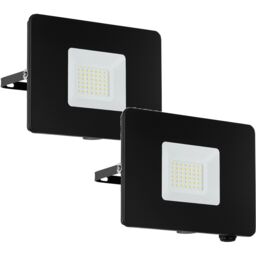 Loops 2 PACK IP65 Outdoor Wall Flood Light Black Adjustable 30W LED Porch Lamp