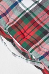 Homescapes Cotton Macduff Tartan Floor Cushion in Red - Size: 50 cm x 50 cm - thumbnail 4