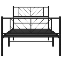 Berkfield Home Metal Bed Frame with Headboard & Footboard Black 90x190 cm Single - thumbnail 5