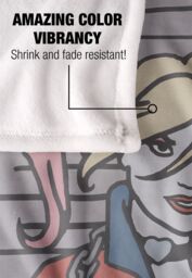 DC Comics Batman The Harley Quinn Mugshot Blanket 152 x 127 cm in White - thumbnail 4