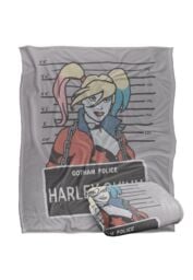 DC Comics Batman The Harley Quinn Mugshot Blanket 152 x 127 cm in White - thumbnail 2