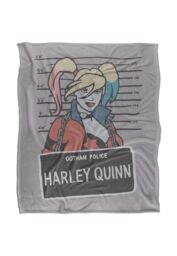 DC Comics Batman The Harley Quinn Mugshot Blanket 152 x 127 cm in White - thumbnail 1