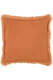 Yard Bertie 100% Cotton Velvet Cushion in Orange - Size: 45 cm x 45 cm - thumbnail 2
