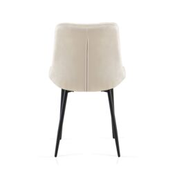 SONARA Modern Set of 2 Velvet Dining Chairs with Ergonomic Upholstered Seat in Beige - thumbnail 8