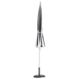 Wyld and Coco Garden Market Parasol Black White - UV-Resistant Aluminium Pole 2.45m - thumbnail 5