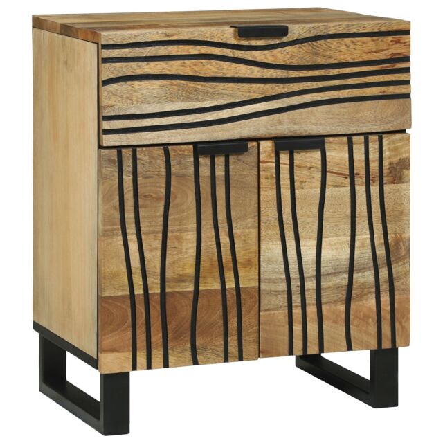 Berkfield Home Bedside Cabinet 50x33x60 cm Solid Wood Mango in Brown - Size: 50 x 33 x 60 cm - image 1