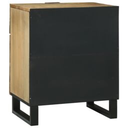 Berkfield Home Bedside Cabinet 50x33x60 cm Solid Wood Mango in Brown - Size: 50 x 33 x 60 cm - thumbnail 5