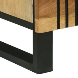 Berkfield Home Bedside Cabinet 50x33x60 cm Solid Wood Mango in Brown - Size: 50 x 33 x 60 cm - thumbnail 8