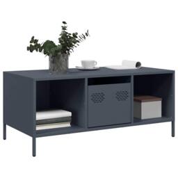 Berkfield Home Sturdy Coffee Table Anthracite 101.5x50x43.5 cm Cold-rolled Steel in Dark Grey