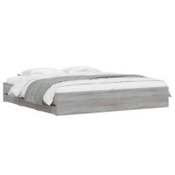 Berkfield Home Bed Frame with Drawers without Mattress Grey Sonoma 200x200 cm - thumbnail 3