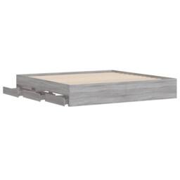 Berkfield Home Bed Frame with Drawers without Mattress Grey Sonoma 200x200 cm - thumbnail 5